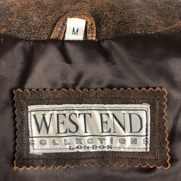 *SOLD* West End Brown Leather Full Zip Jacket Sz M - Picture 12 of 12